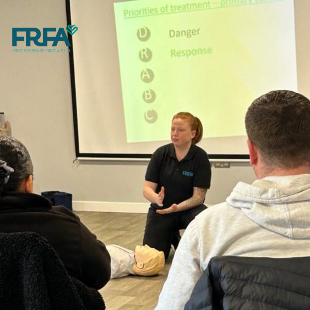First Aid Trainer Laura North teaching CPR